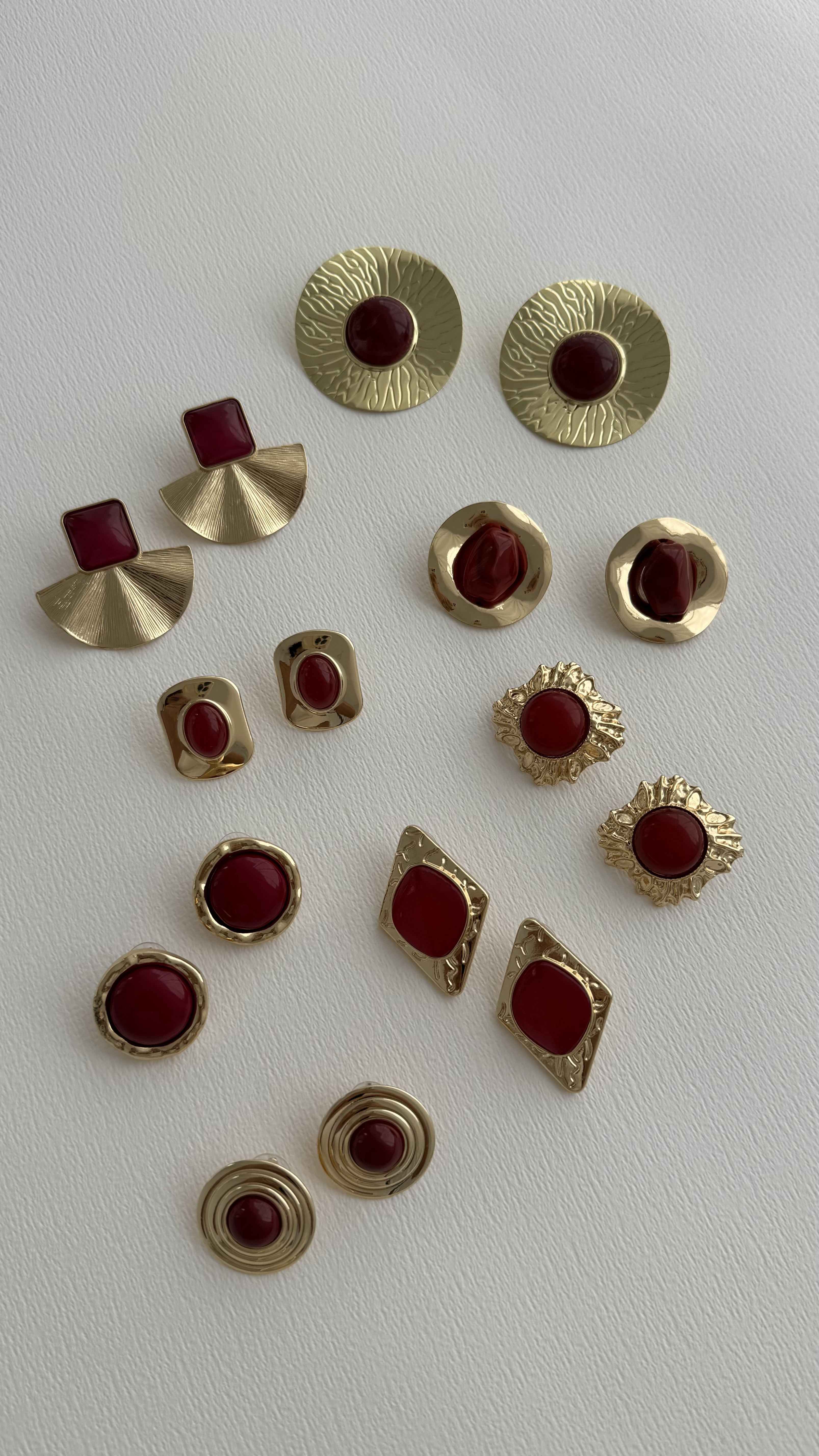 ÖZEL SERİ BORDO MİNELİ KÜPE KOMBİNLERİ