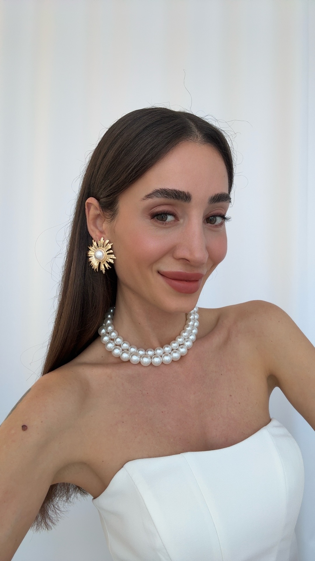 VİRAL İNCİ KÜPELER VE İNCİ KOLYE KOMBİNLERİ