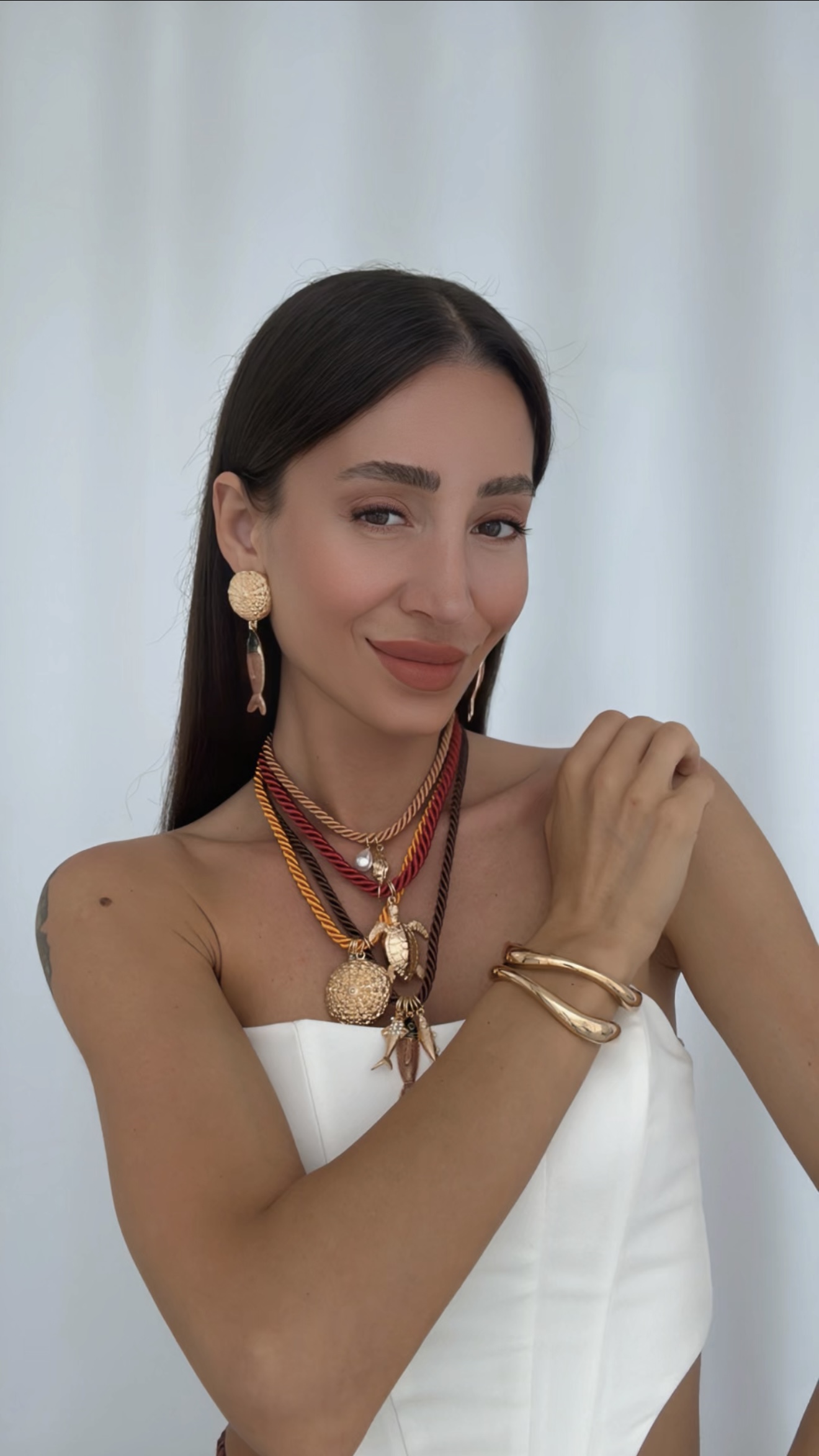 DÖRTLÜ BALIK HALAT KOLYE KOMBİNİ