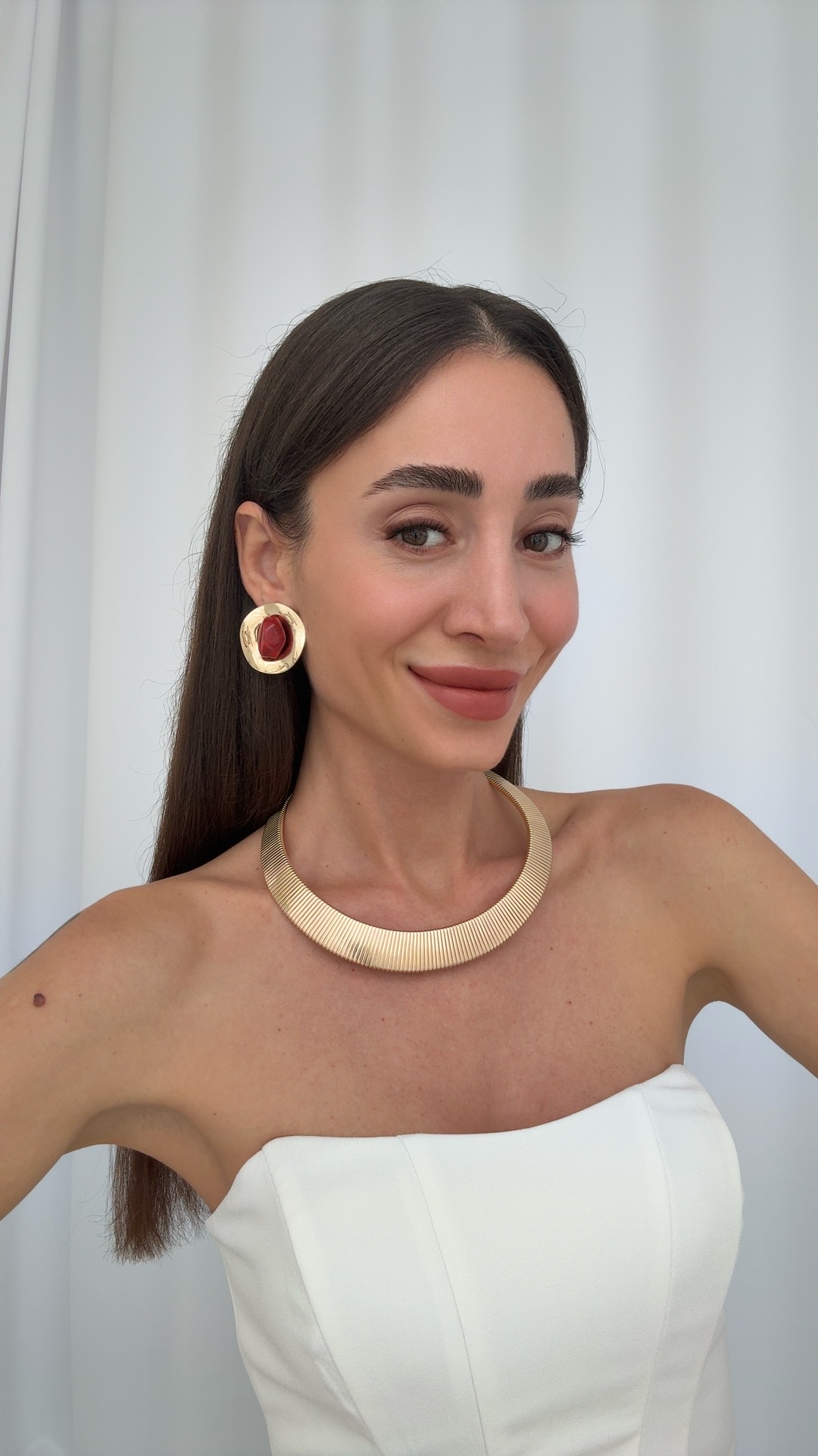 ÖZEL SERİ BORDO MİNELİ GEOMETRİK TASARIM KÜPE VE TIRTIK CHOKER KOLYE KOMBİNLERİ